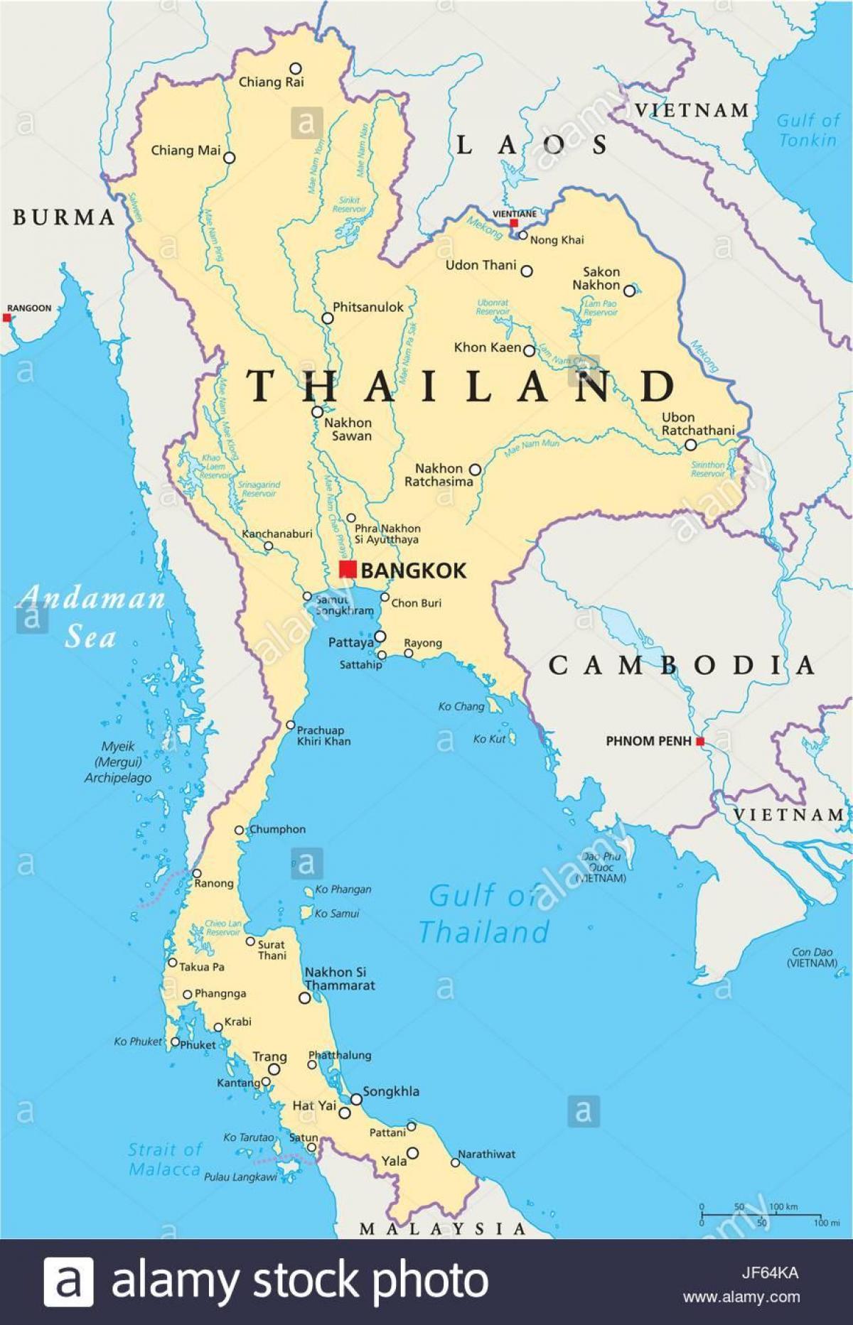bangkok thajsko mapa sveta