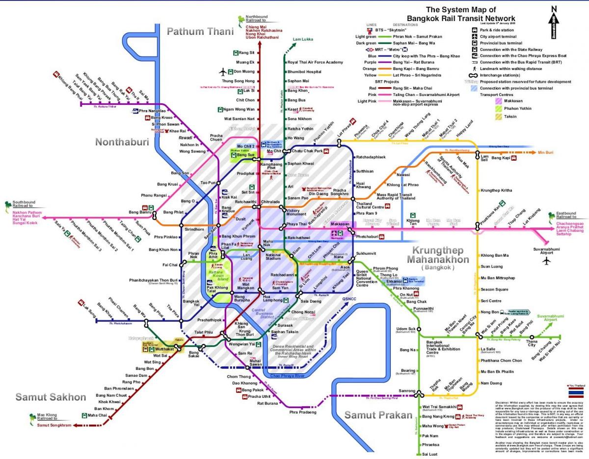 bangkok vlak line mapu