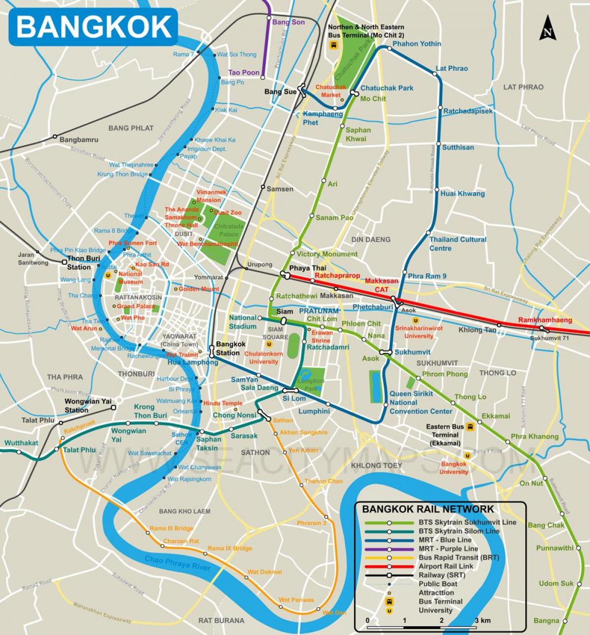 mapa bangkok city center