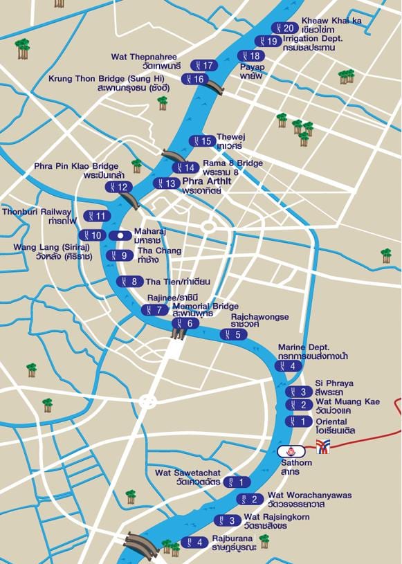bangkok kanál mapu