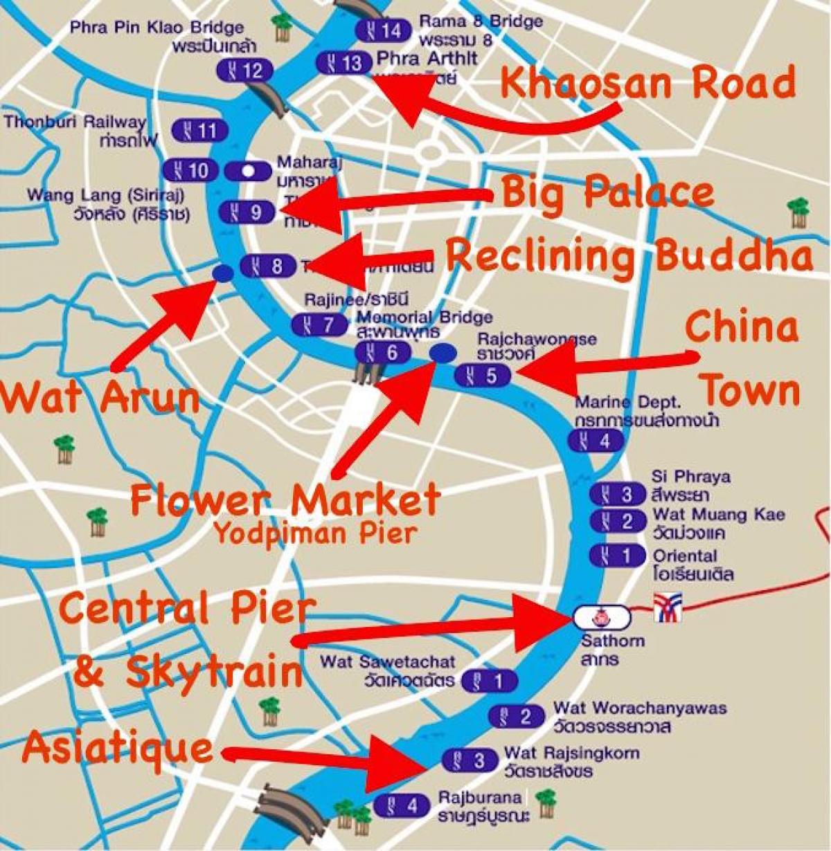 bangkok express loď mapu