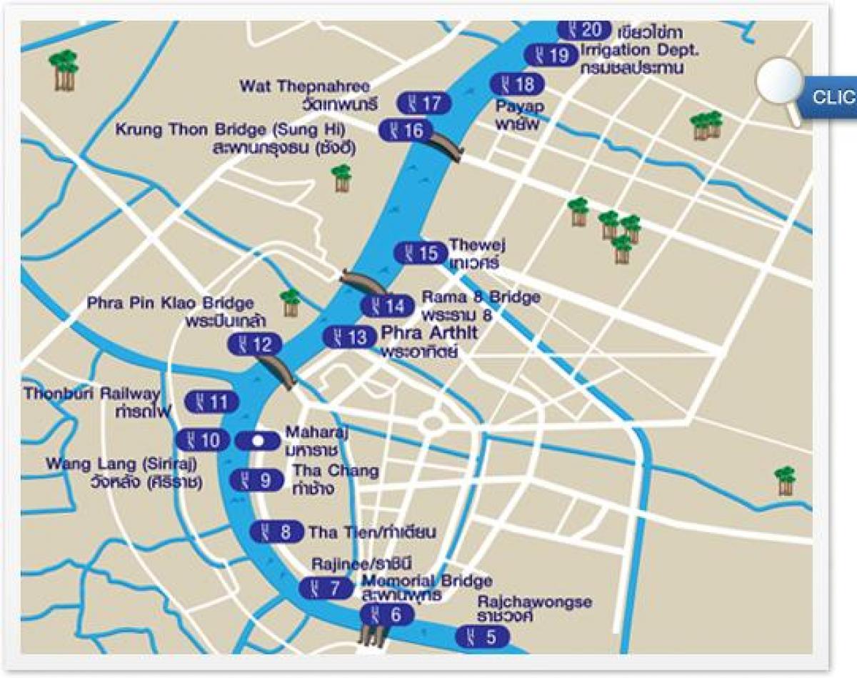 mapu bangkoku riečnej dopravy
