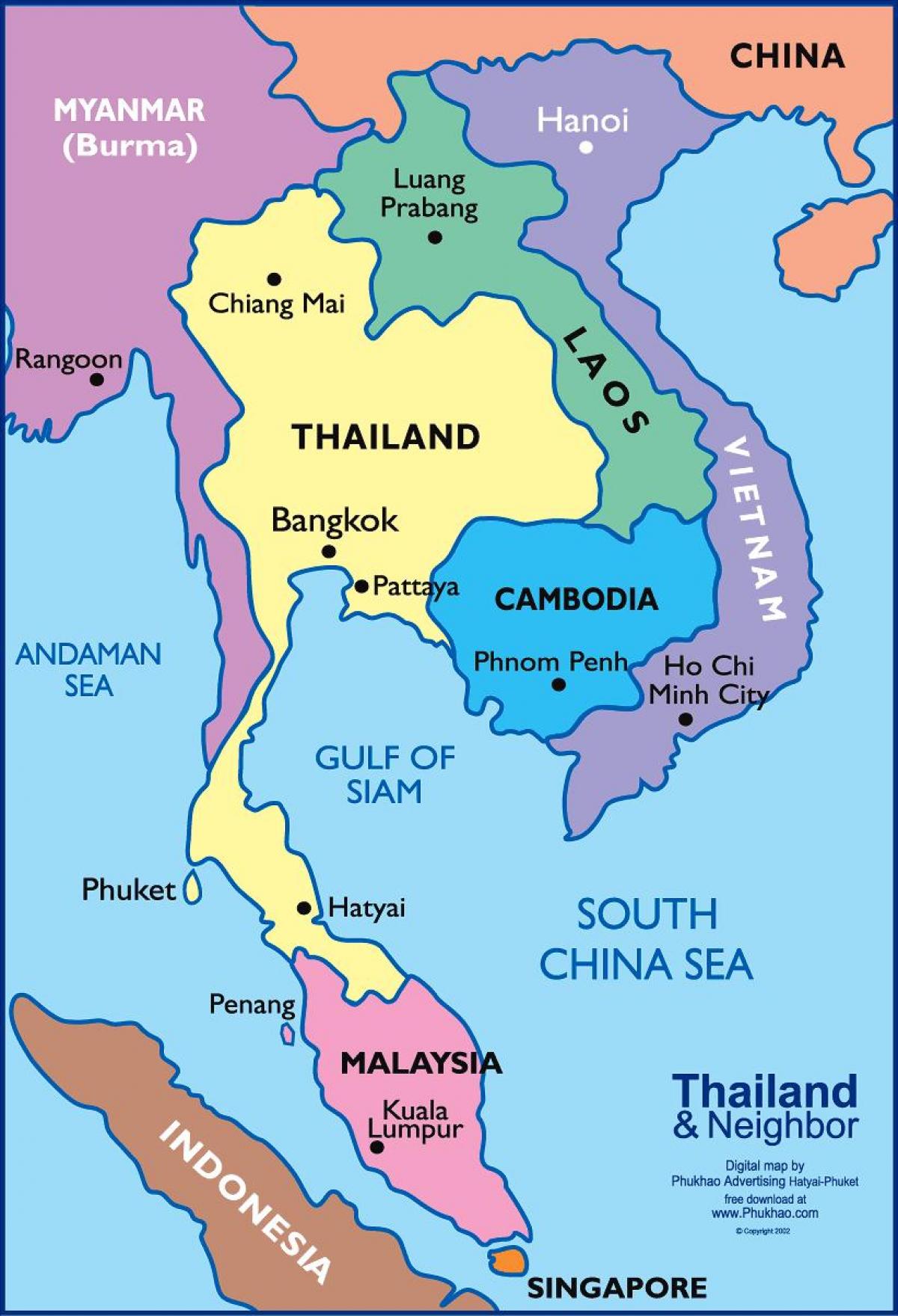 thajský bangkok mapu