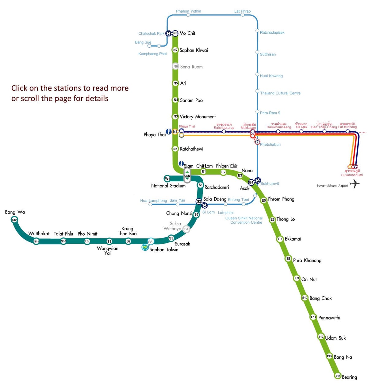 mapa bts mapa trás v meste bangkok