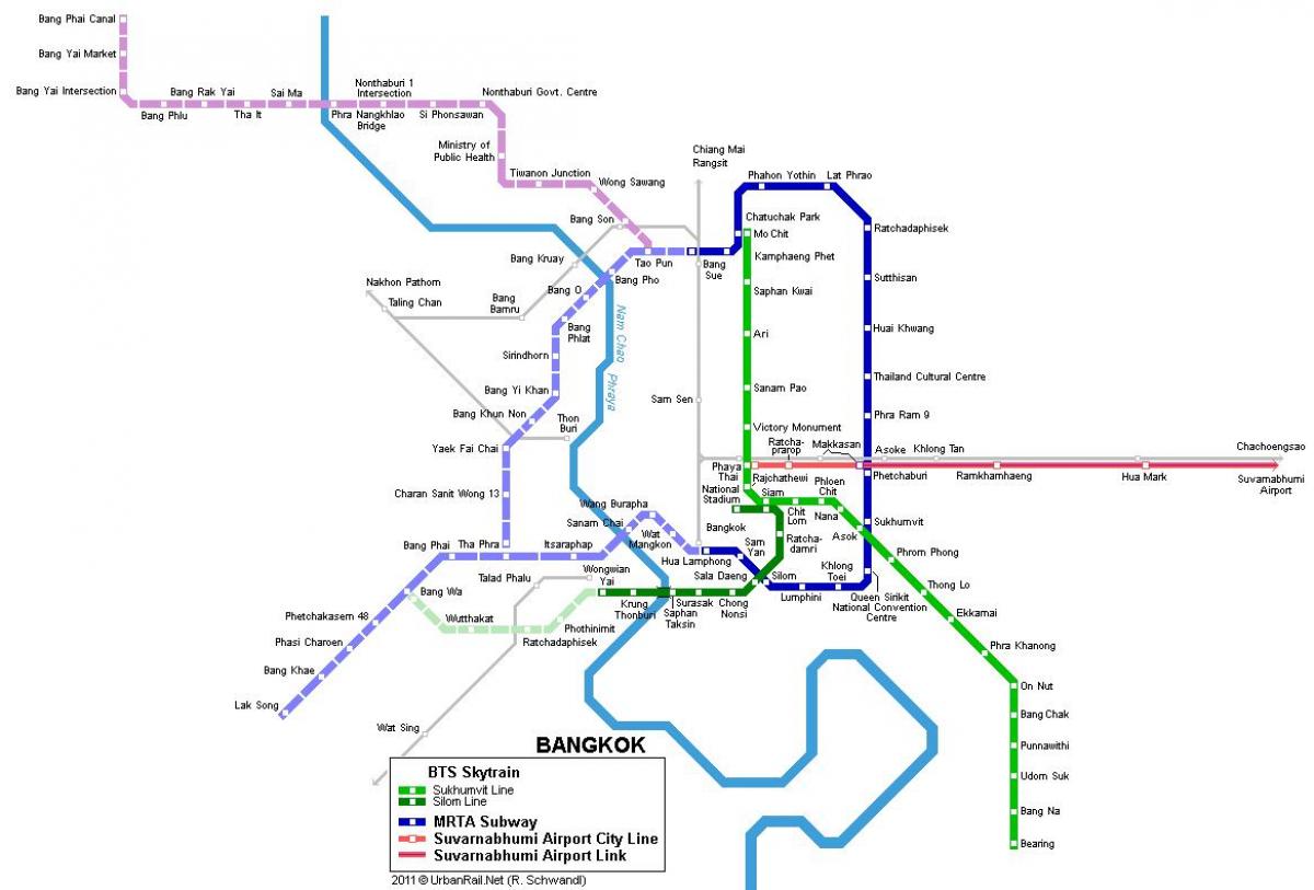 metro mapu bangkoku v thajsku