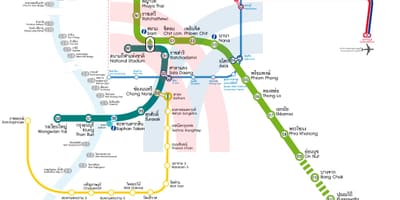 Thajsko bangkok bts mapu