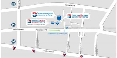 Mapa nemocnice bangkok