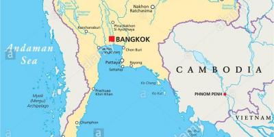 Bangkok thajsko mapa sveta