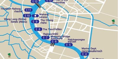 Rieka loď bangkok mapu
