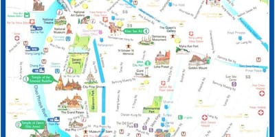 Bangkok thajsko turistické mapy