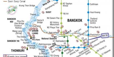 Verejná doprava bangkok mapu