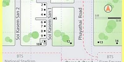 Mbk nákupné centrum v bangkoku mapu