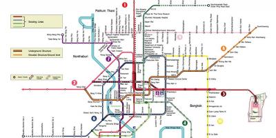 Bangkok stanice metra mapu