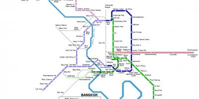 Metro mapu bangkoku v thajsku
