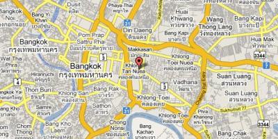 Mapa sukhumvit oblasti bangkok